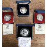 Royal Mint Silver Proof Commemorative Coins includes 1977 Jersey Crown, Guernsey 1978 Royal Visit