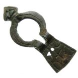 Saxon / Viking Buckle.  Circa 11th century AD./ Copper-alloy, 53.28 mm. A heavy cast buckle with