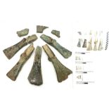 A Middle Bronze Age palstave axehead hoard. Found in Hampshire and recorded on the PAS database as