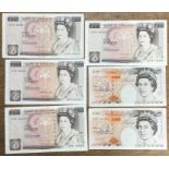 Collection of 6 Bank of England £10 Banknotes Somerset to Kentfield.