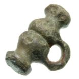 Celtic Toggle.  Circa, 1st century AD. Copper-alloy, 27.23 mm. A bar type fastener with flared end