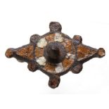 Roman Brooch.  Circa, 2nd century AD. Copper-alloy, 38mm x 26mm, 5.6g. A plate type brooch of