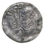 Henry I Penny.   Circa, 1117 AD. Silver, 1.21 grams. 21.17 mm. Crowned and diademed bust left with
