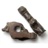 Two Viking Terminals.  Circa, 10th- 11th century AD. Copper-alloy, 50mm, 30.4g & 50mm, 22.5g. Two