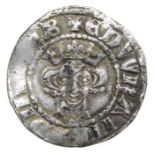 Edward I Penny.  Silver, 1.31 grams. 17.88 mm. Crowned facing bust, star on breast. +EDWR ANGL DNS