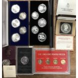 Two Silver Proof 1980 Moscow Olympics coin sets In Original Cases, Bahamas 1978 Silver Proof $10