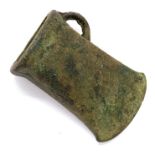 Late Bronze Age Axe.  Circa, 1000-800 BC. Copper-alloy, 56mm x 38mm x 25mm, 72.7g. A looped and