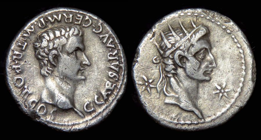 Gaius (Caligula), with Divus Augustus. AD 37-41, Lugdunum. Obv. C CAESAR AVG GERM P M TR POT COS,