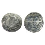 Elizabeth I Threehalfpence  Third & Fourth Issues, 1561-77 AD. Crowned bust left, rose behind. E D G