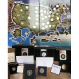 Collection of Proof and Commemorative Coins, includes Royal Mint 2017 Silver Proof £1 Coin in