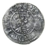 Edward Confessor Penny.   Circa, 1062-1065 AD. Silver, 0.91 grams. 19.58 mm. Crowned facing bust, +