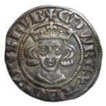 Edward I Penny  Circa, 1279 AD. Silver, 1.3 grams. 18 mm. Crowned facing bust, EDW REX ANGL DNS HYB.