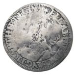 Elizabeth I Sixpence.   Milled Coinage, 1561-71 AD. Silver, 2.67 grams. 25.76 mm. Crowned bust left,