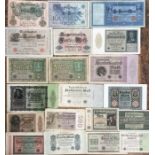 Large collection of German Banknotes from 1908 to modern.