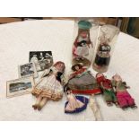 A collection of mid 20th Century Continental National dress display dolls, along with two mid 20th