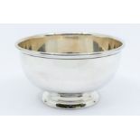 An Art Deco plain circular silver bowl, hallmarked by S Blannkensee & Sons., Birmingham, 1933, he