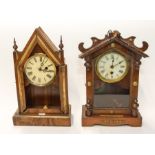 Three clocks for restoration, spares etc. 1. A German 30hr mantel clock with makers label on back of