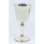 A Modern silver large goblet, hallmarked by Barker & Co., Birmingham, 1972., 5 ozt (155.6 grams) -