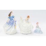 Two Royal Doulton lady figures including; Pamela and Coalport, Janice CR; good condition with no