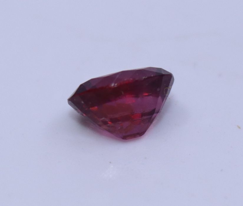 An oval mixed cut spinel, (7.5mm x 6mm x 4.5mm, approx. weight 1.0 carats +) - Image 3 of 3