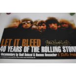 Rolling Stones Let It Bleed Poster Signed By Gered Mankowitz