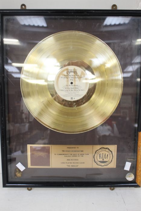 The Carpenters Signed Contract & Framed Disc Award - Image 2 of 7