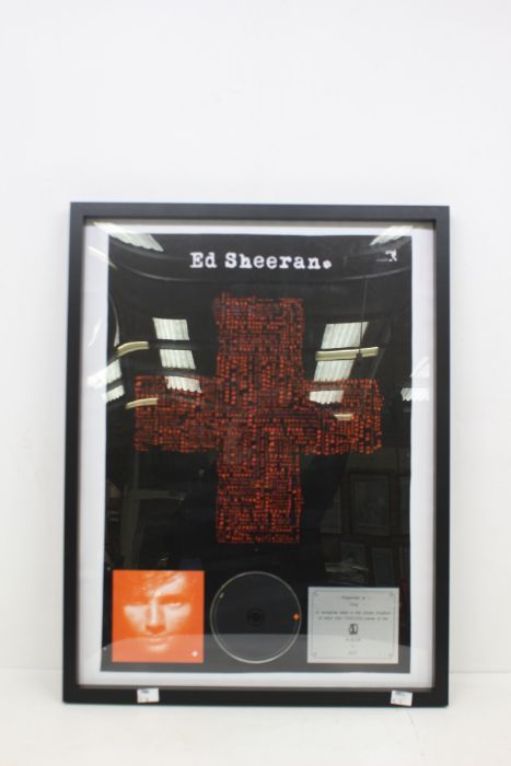 Framed Ed Sheeran Cd Award - Image 4 of 4