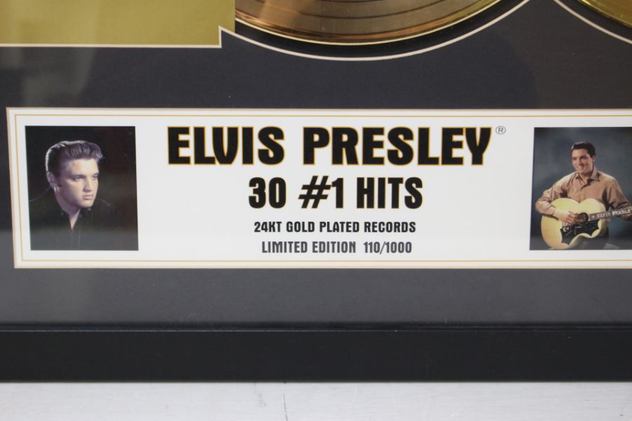 Elvis Presley 30 Number 1 Hits Gold Disc Number 110/1000 - Image 3 of 5