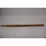Motorhead Drummer Mikkey Dee original used Drum stick - signature stick also signed in person by