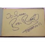 Red Autograph Album To Contain Cliff Richard, Hank Marvin Billy Fury Etc