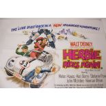 Herbie Rides Again British Quad Film Poster ( 1974 )