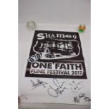 Sham 69 Fully Signed Autographed poster