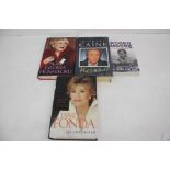 Four Signed Books, Roger Moore, Michael Caine, Gloria Huuniford, Jane Fonda