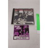 Bon Jovi Signed / Autographed cd Crossroads with working pass June 12 and  wristband dated 2013.