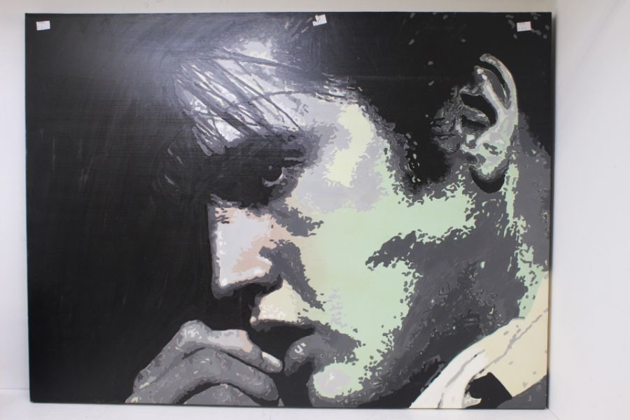Elvis Portrait On Canvas - Image 2 of 4