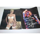 Tom Jones Signed Photograph & Sarah Harding Signed Photograph