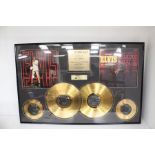 A Framed Gold Disc Presentation Of Elvis I Can Dream