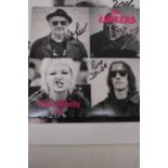 The Vibrators - Signed 10 x 8 black and white photo signed by Eddie including Covering letter