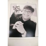 Elton John - Black and White photo 10 x 8 signed to Lewis With Love Elton John x.