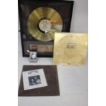 The Carpenters Signed Contract & Framed Disc Award