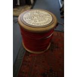 Film Prop interest A wonderful large cotton reel from the film The Borrowers 1997, a film set piece;