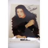 Michael Jackson - Signed colour 10 x 8 photo To NATHAN love Michael Jackson Autograph - black on