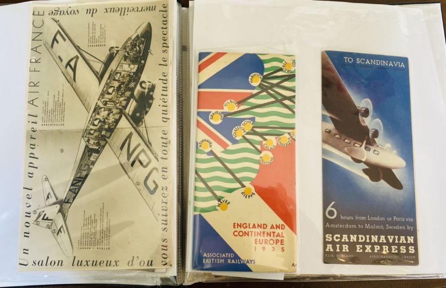 A Collection of Airline & Railway Time Tables and Ephemera - To Include but not limited to: Sabena