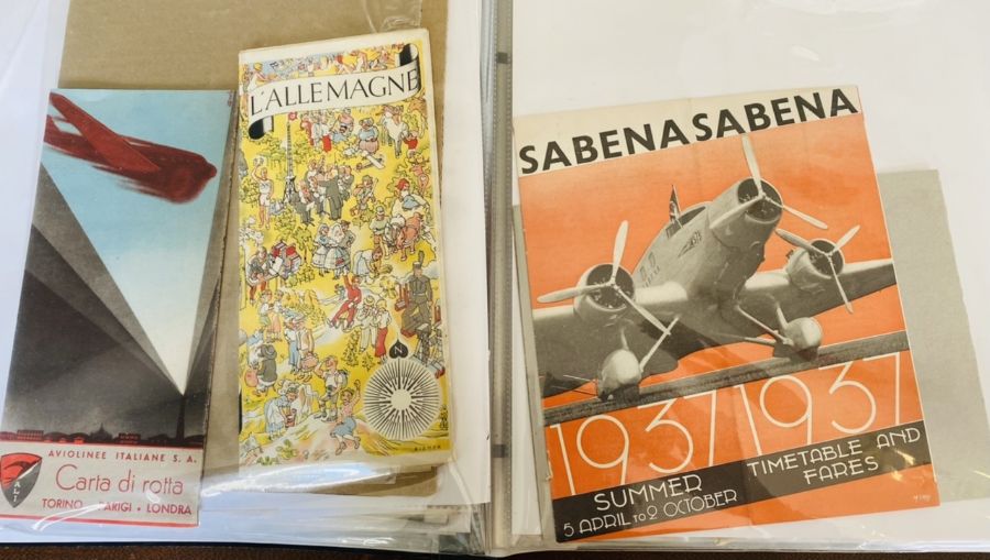 A Collection of Airline & Railway Time Tables and Ephemera - To Include but not limited to: Sabena - Image 2 of 10