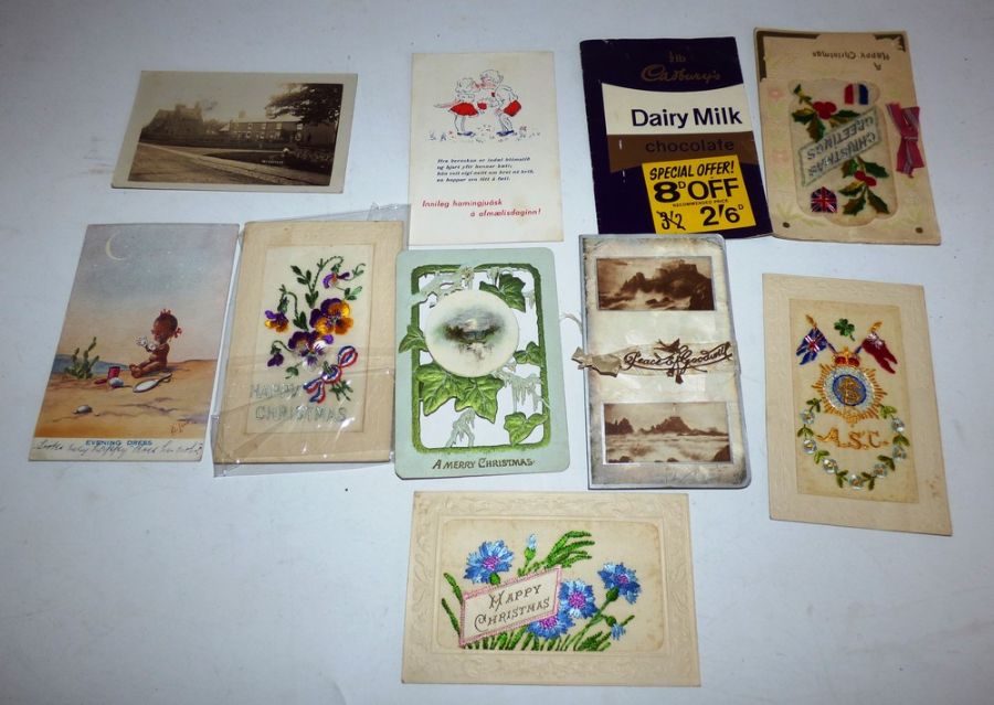 Group of mostly early 19th C christmas cards  .