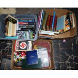 Collection of books mostly relating to cookery , war and other subjects (3 boxes)