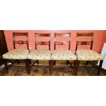 A set of four 19th century mahogany dining chairs; another set of four similar. All eight with