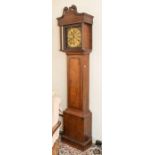 A George III oak 8-day longcase clock by James Hinksman of Madeley, circa 1800, 11.5inch brass