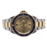 Rolex- a gentleman's automatic steel cased and gold Rolex Oyster Perpetual Submariner chronometer,