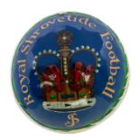 Derbyshire / Shrovetide Interest:  A 20th Century painted Shrovetide ball made by Jack Smith,